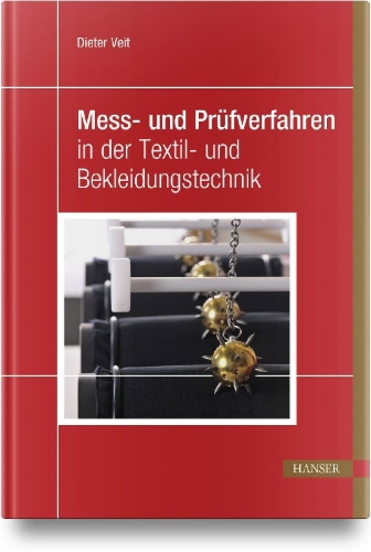 Buchcover und Innenansicht für das Buch: Mess- und Prüfverfahren in der Textil- und Bekleidungstechnik