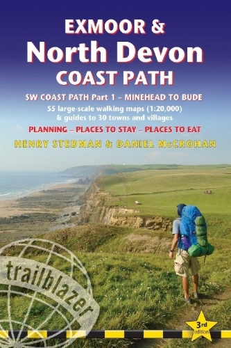 Buchcover und Innenansicht für das Buch: Exmoor & North Devon Coast Path