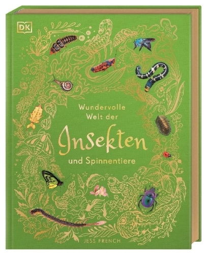 Buchcover und Innenansicht für das Buch: Wundervolle Welt der Insekten und Spinnentiere