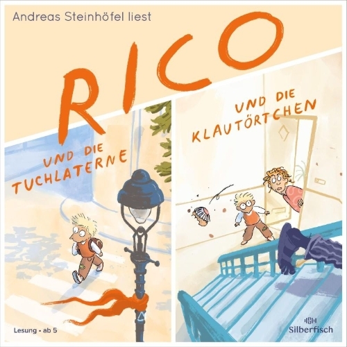 Buchcover und Innenansicht für das Buch: Rico und die Tuchlaterne und Rico und die Klautörtchen