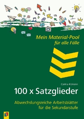 Buchcover und Innenansicht für das Buch: 100 x Satzglieder