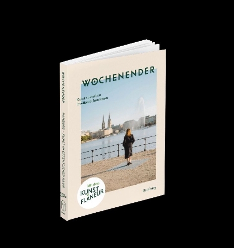 Buchcover und Innenansicht für das Buch: Wochenender: Kunst entdecken im öffentlichen Raum