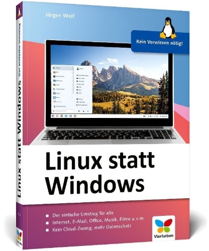 Buchcover und Innenansicht für das Buch: Linux statt Windows
