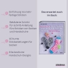 Buchcover und Innenansicht für das Buch: Noch mehr bunte Socken und witzige Handschuhe