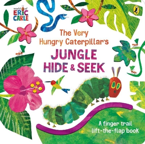 Buchcover und Innenansicht für das Buch: The Very Hungry Caterpillar's Jungle Hide and Seek