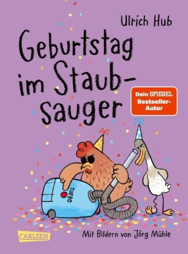 Buchcover und Innenansicht für das Buch: Geburtstag im Staubsauger