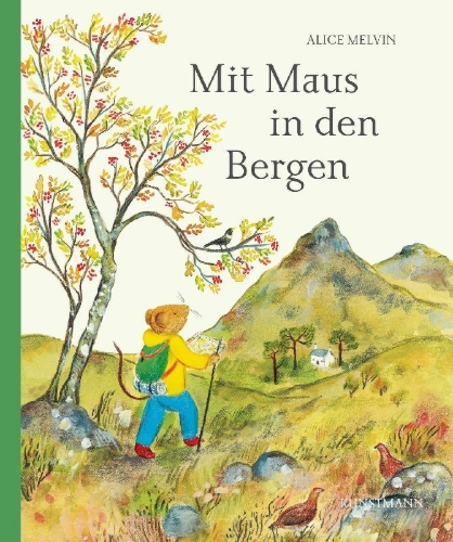 Buchcover und Innenansicht für das Buch: Mouse Goes to the Mountains. A Hike Through Nature