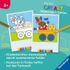 Buchcover und Innenansicht für das Buch: My first CreArt Malen nach Zahlen ab 3 - Ostern