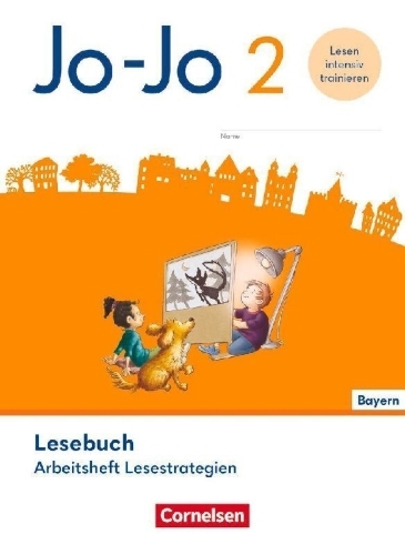 Buchcover und Innenansicht für das Buch: Jo-Jo Lesebuch 2. Jahrgangsstufe - Grundschule Bayern - Ausgabe 2026 - Arbeitsheft Lesestrategien - Lesen intensiv trainieren