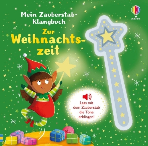 Buchcover und Innenansicht für das Buch: Mein Zauberstab-Klangbuch: Zur Weihnachtszeit