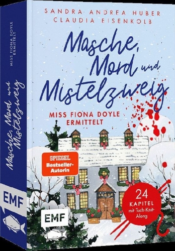 Buchcover und Innenansicht für das Buch: Masche, Mord und Mistelzweig - Miss Fiona Doyle ermittelt: Ein Adventskrimi