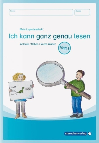 Buchcover und Innenansicht für das Buch: Mein Lupenleseheft 1 - Ich kann ganz genau lesen -