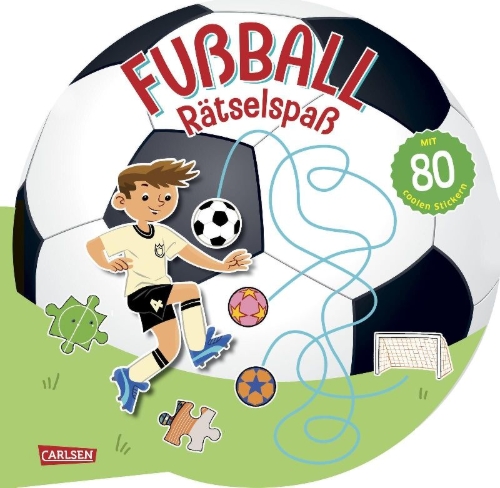 Buchcover und Innenansicht für das Buch: Fußball-Rätselspaß