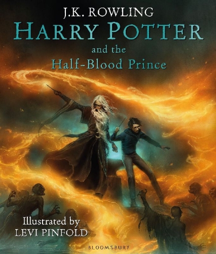 Buchcover und Innenansicht für das Buch: Harry Potter and the Half-Blood Prince. Illustrated Edition