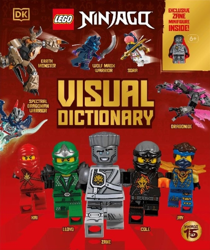 Buchcover und Innenansicht für das Buch: LEGO NINJAGO Visual Dictionary Updated Edition