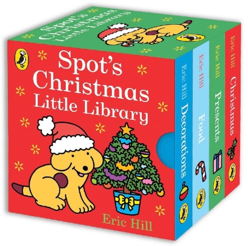Buchcover und Innenansicht für das Buch: Spot's Christmas Little Library