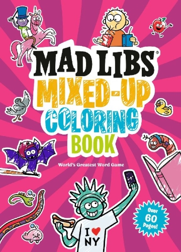 Buchcover und Innenansicht für das Buch: Mad Libs Mixed-Up Coloring Book