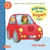 Buchcover und Innenansicht für das Buch: Hör mal, wie ich hupen kann (Mein erstes Streichel-Soundbuch 6)