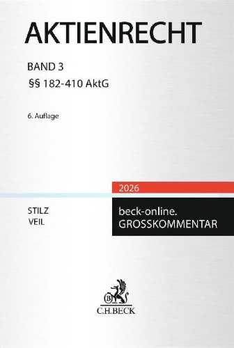 Buchcover und Innenansicht für das Buch: Aktienrecht  Band 3: §§ 262-410 AktG, SpruchG, SE-VO