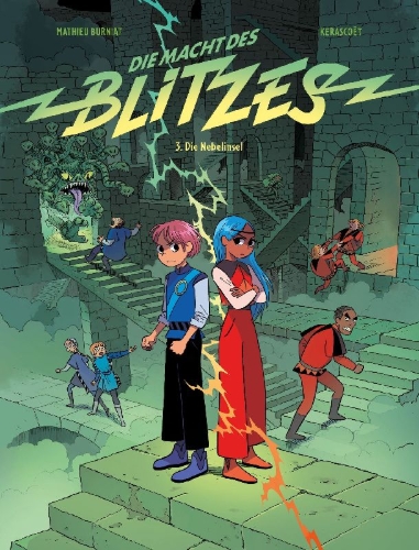 Buchcover und Innenansicht für das Buch: Die Macht des Blitzes 3