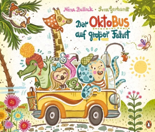 Buchcover und Innenansicht für das Buch: Der OktoBus auf großer Fahrt