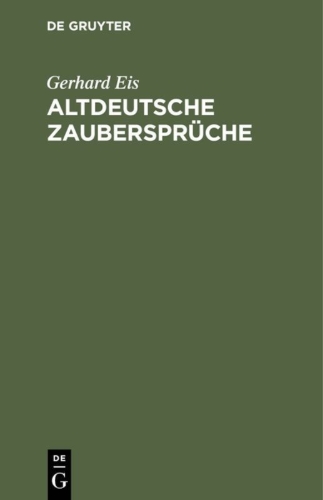 Buchcover und Innenansicht für das Buch: Altdeutsche Zaubersprüche