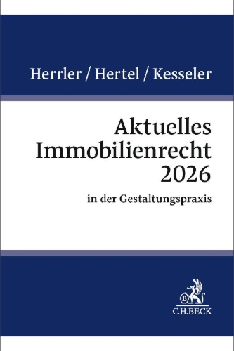 Buchcover und Innenansicht für das Buch: Aktuelles Immobilienrecht 2026