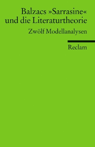 Buchcover und Innenansicht für das Buch: Balzacs »Sarrasine« und die Literaturtheorie