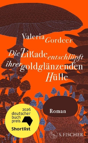 Buchcover und Innenansicht für das Buch: Die Zikade entschlüpft ihrer goldglänzenden Hülle